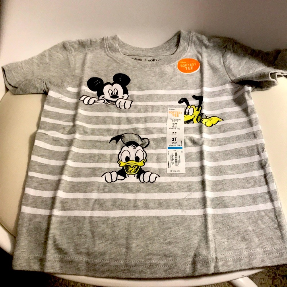 NWT Disney Tee-Shirt with Mickey, Goofy and Donald Duck on the front.  Size 3T
